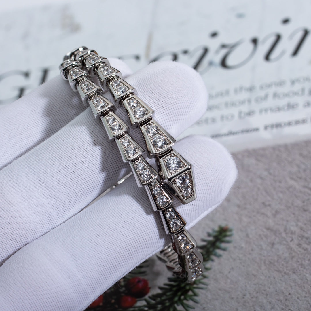 [Royal Top]SERPENTI BRACELET 6MM SILVER DIAMOND
