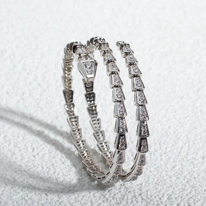 [Royal Top]SERPENTI BRACELET SILVER DIAMOND DOUBLE ROW