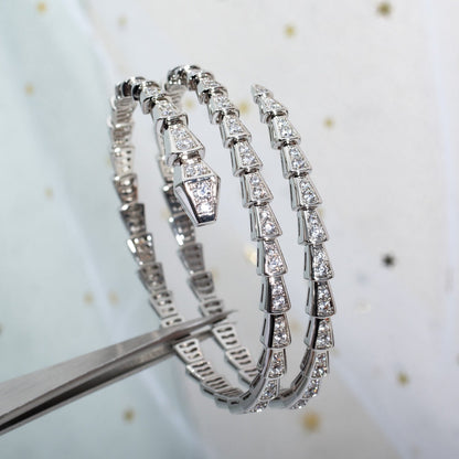[Royal Top]SERPENTI BRACELET SILVER DIAMOND DOUBLE ROW