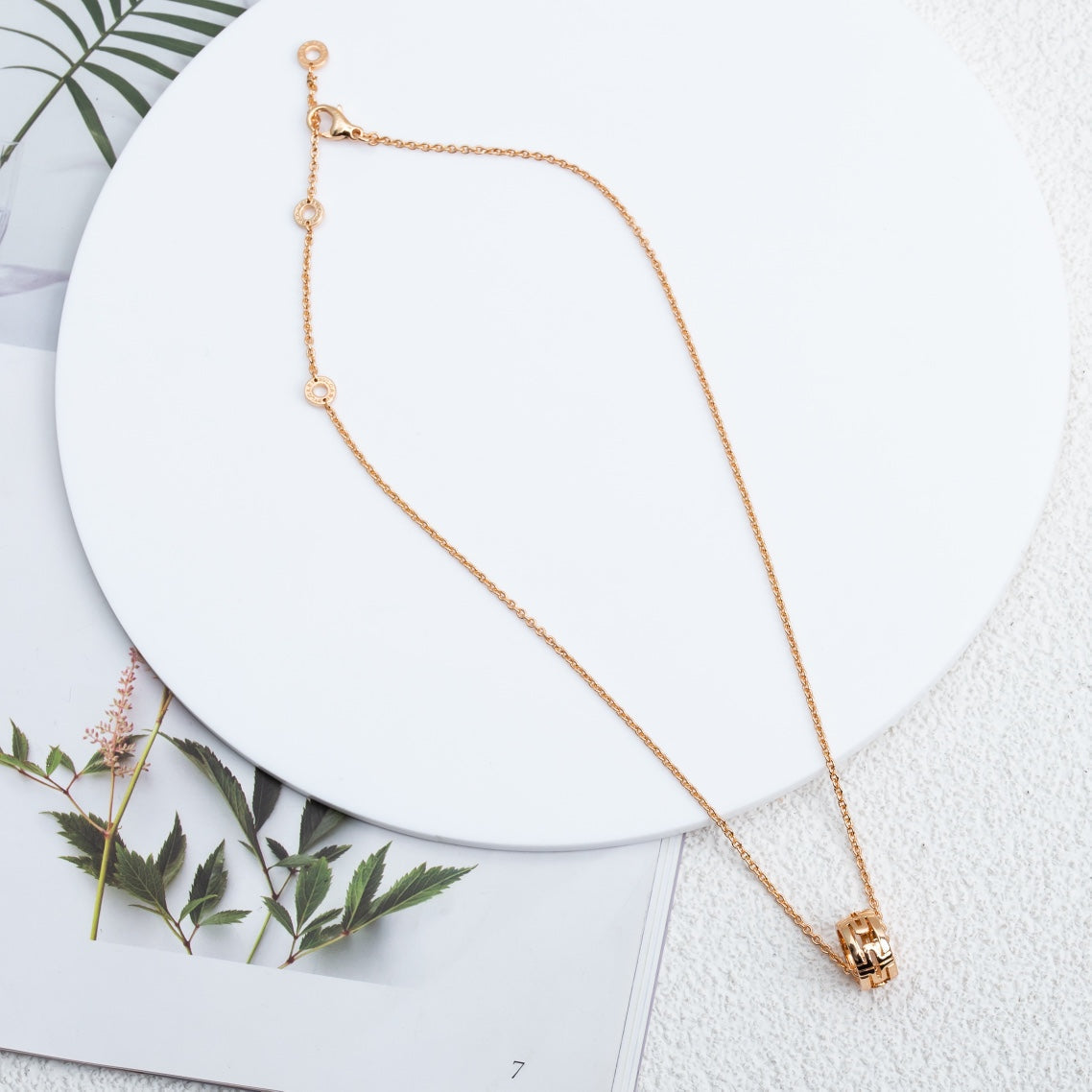[Royal Top]PARENTESI NECKLACE PINK GOLD