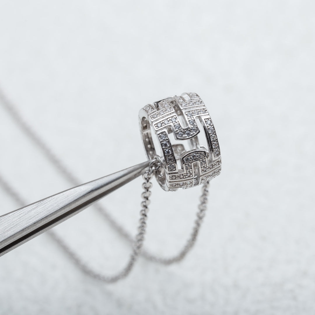 [Royal Top]PARENTESI NECKLACE SILVER DIAMOND