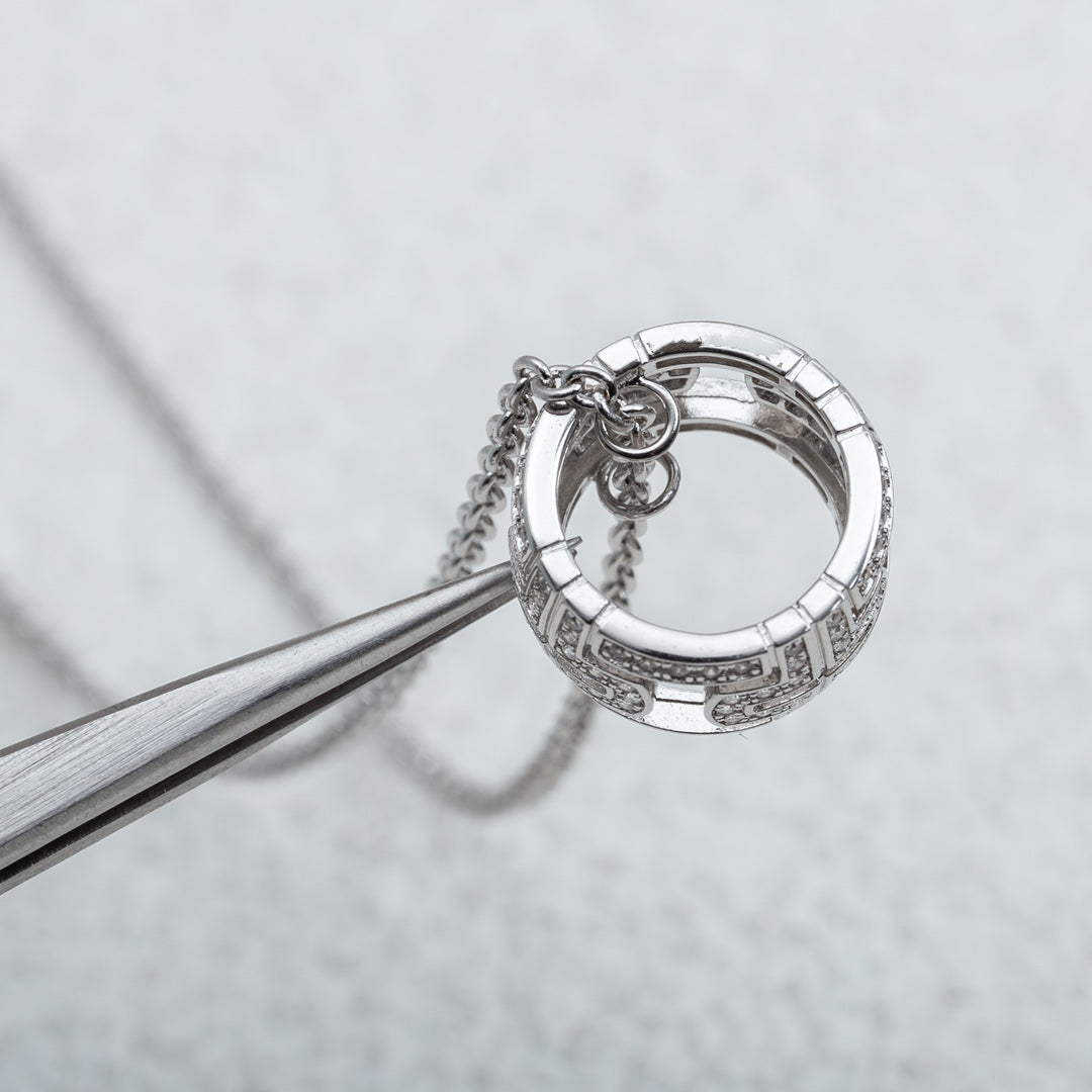 [Royal Top]PARENTESI NECKLACE SILVER DIAMOND
