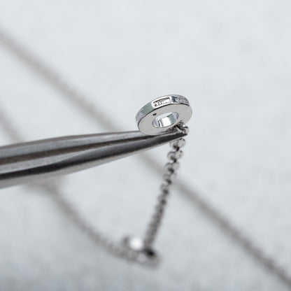 [Royal Top]PARENTESI NECKLACE SILVER DIAMOND