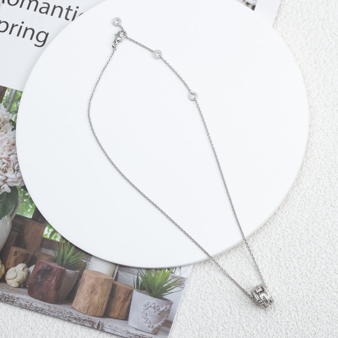 [Royal Top]PARENTESI NECKLACE SILVER DIAMOND