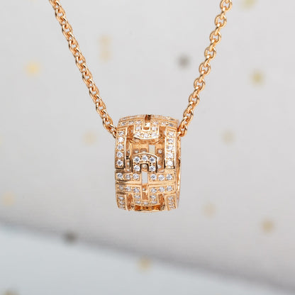 [Royal Top]PARENTESI NECKLACE PINK GOLD DIAMOND