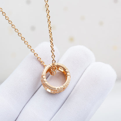 [Royal Top]PARENTESI NECKLACE PINK GOLD DIAMOND