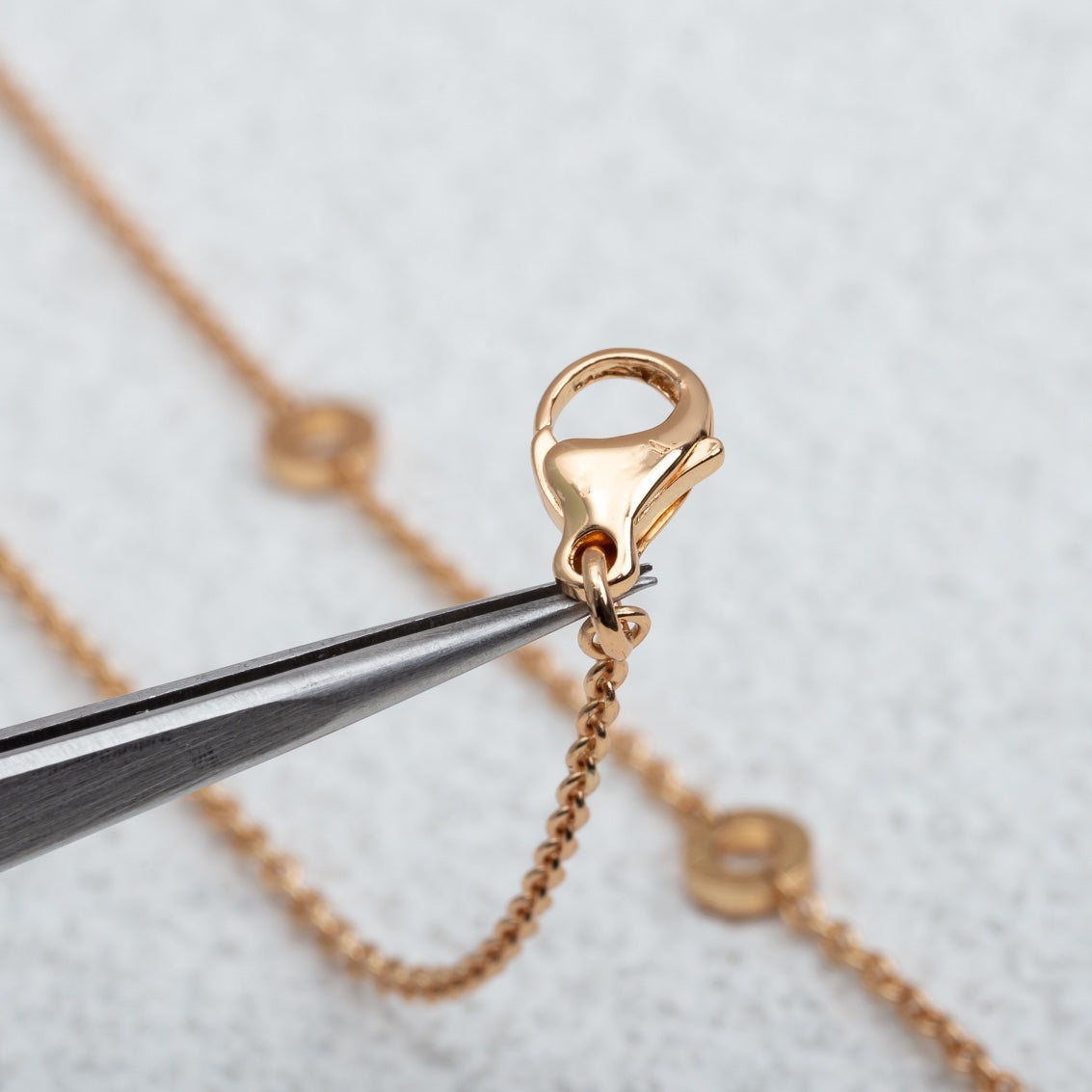 [Royal Top]PARENTESI NECKLACE PINK GOLD DIAMOND