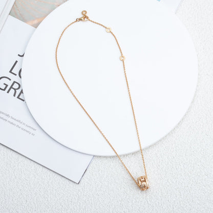 [Royal Top]PARENTESI NECKLACE PINK GOLD DIAMOND