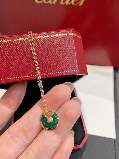 [Royal Top]AMULETTE ROSE GOLD MALACHITE NECKLACE