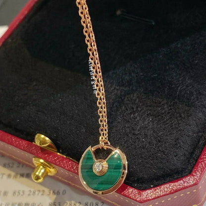 [Royal Top]AMULETTE ROSE GOLD MALACHITE NECKLACE