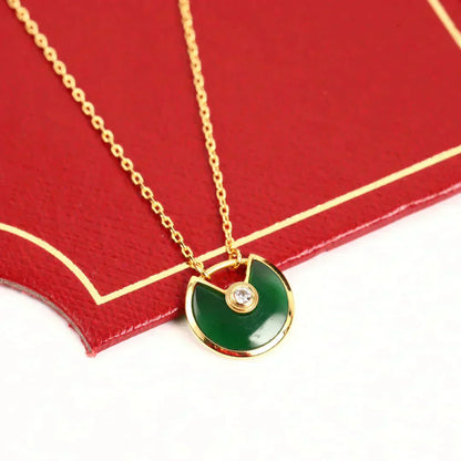 [Royal Top]AMULETTE GOLD MALACHITE NECKLACE