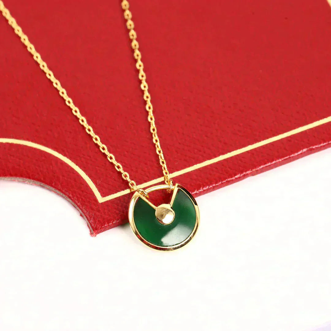 [Royal Top]AMULETTE GOLD MALACHITE NECKLACE