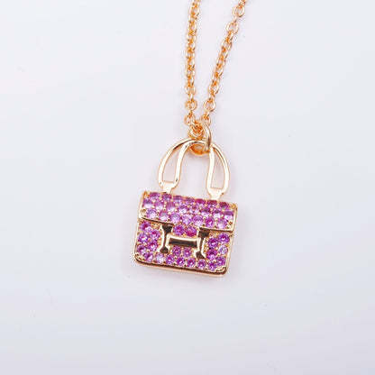 [Royal Top]CONSTANCE PEDANT PURPLE DIAMOND NECKLACE
