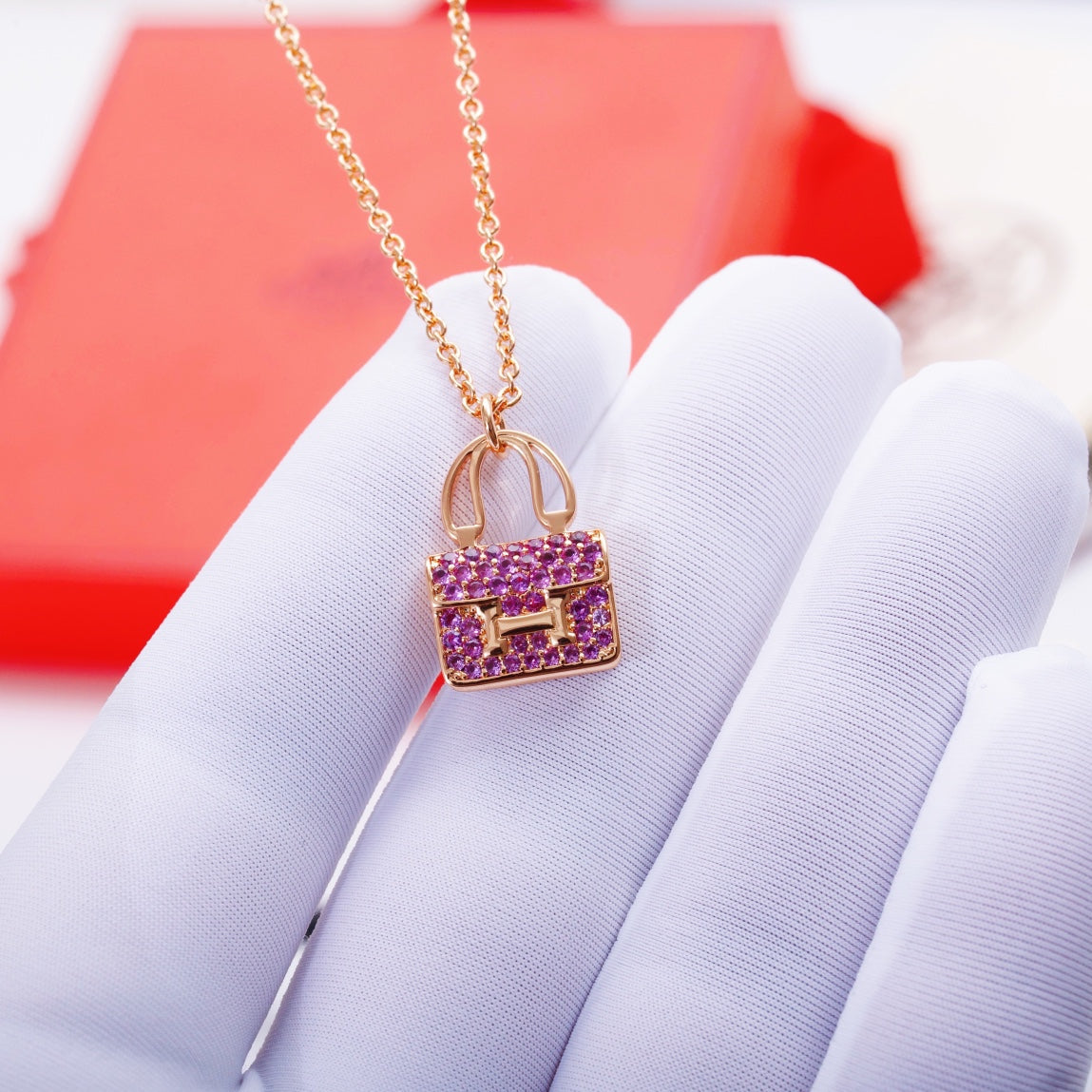 [Royal Top]CONSTANCE PEDANT PURPLE DIAMOND NECKLACE