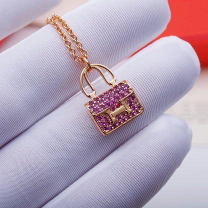 [Royal Top]CONSTANCE PEDANT PURPLE DIAMOND NECKLACE
