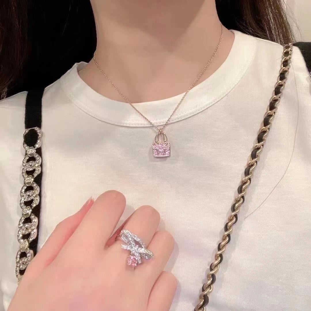 [Royal Top]CONSTANCE PEDANT PURPLE DIAMOND NECKLACE