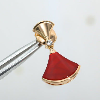 [Royal Top]DREAM Carnelian PINK GOLD EARRINGS