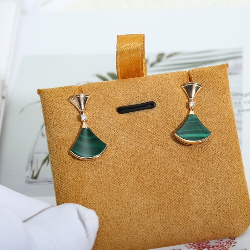 [Royal Top]DREAM MALACHITE PINK GOLD EARRINGS