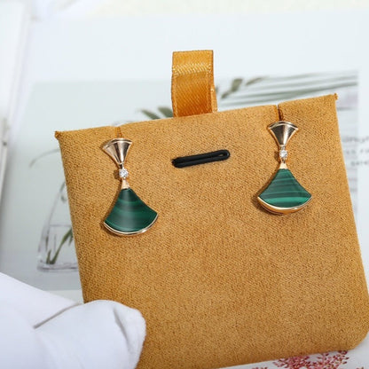 [Royal Top]DREAM MALACHITE PINK GOLD EARRINGS