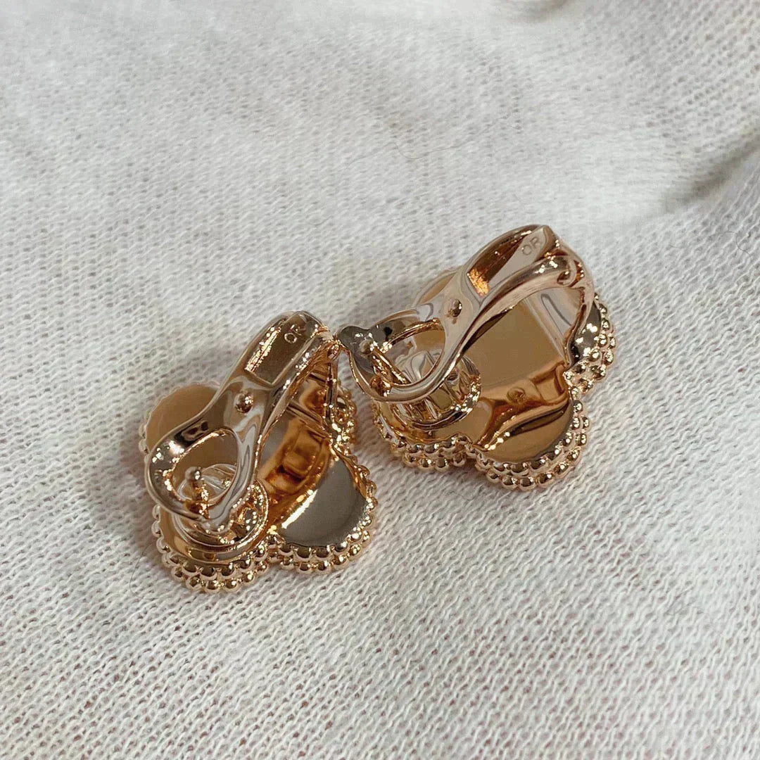 [Royal Top]CLOVER MEDIUM 1 MOTIFS CARNELIAN  DIAMOND earrings