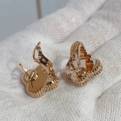 [Royal Top]CLOVER MEDIUM 1 MOTIFS CARNELIAN  DIAMOND earrings