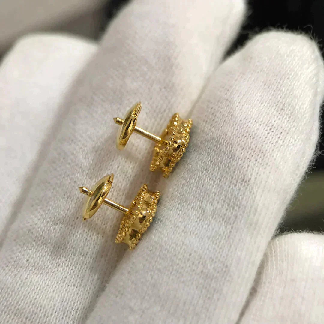 [Royal Top]CLOVER MINI 9.5MM MALACHITE  EARRINGS