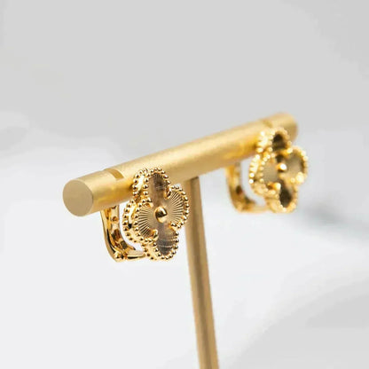 [Royal Top]CLOVER MEDIUM 1 MOTIFS LASER EARRINGS