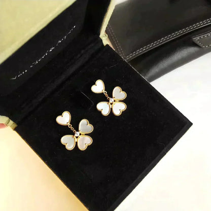 [Royal Top]CLOVER SWEET WHITE MOP EARRINGS