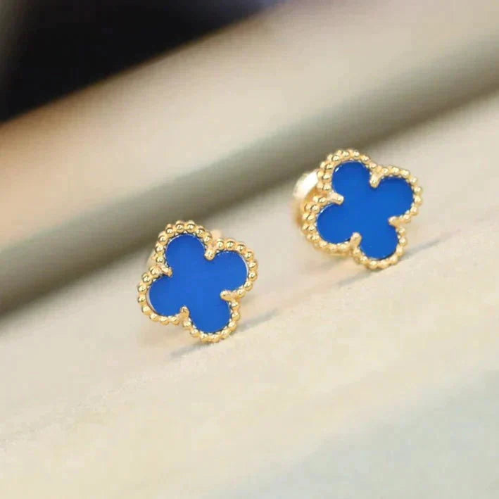 [Royal Top]CLOVER MINI 9.5MM TURQUOISE EARRINGS