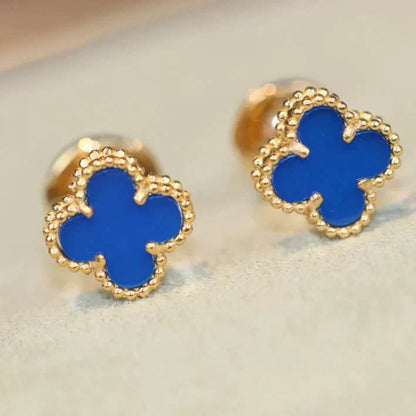 [Royal Top]CLOVER MINI 9.5MM TURQUOISE EARRINGS