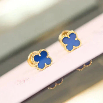 [Royal Top]CLOVER MINI 9.5MM TURQUOISE EARRINGS