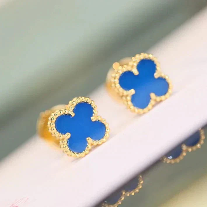 [Royal Top]CLOVER MINI 9.5MM TURQUOISE EARRINGS