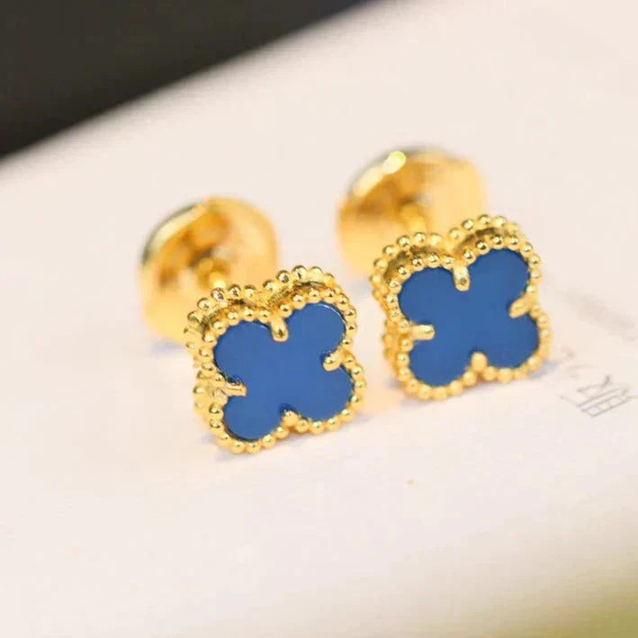 [Royal Top]CLOVER MINI 9.5MM TURQUOISE EARRINGS