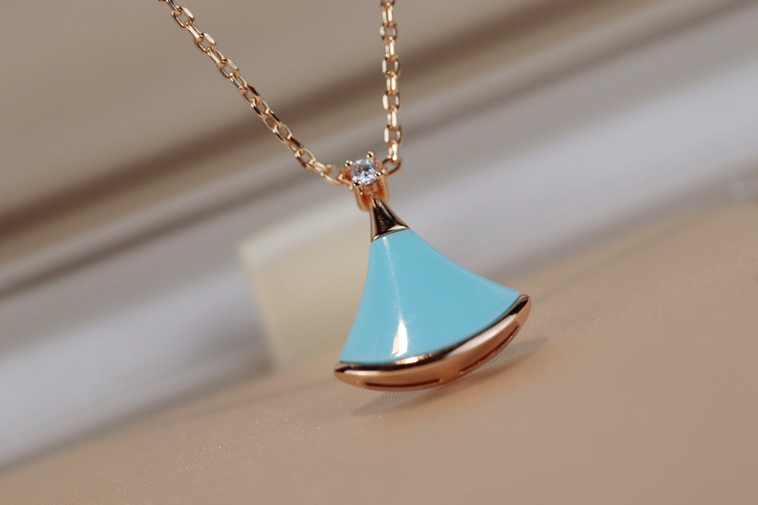 [Royal Top]DREAM NECKLACE TURQUOISE PINK GOLD
