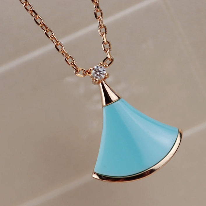 [Royal Top]DREAM NECKLACE TURQUOISE PINK GOLD