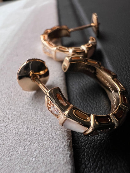 [Royal Top]SERPENTI MOP PINK GOLD EARRINGS