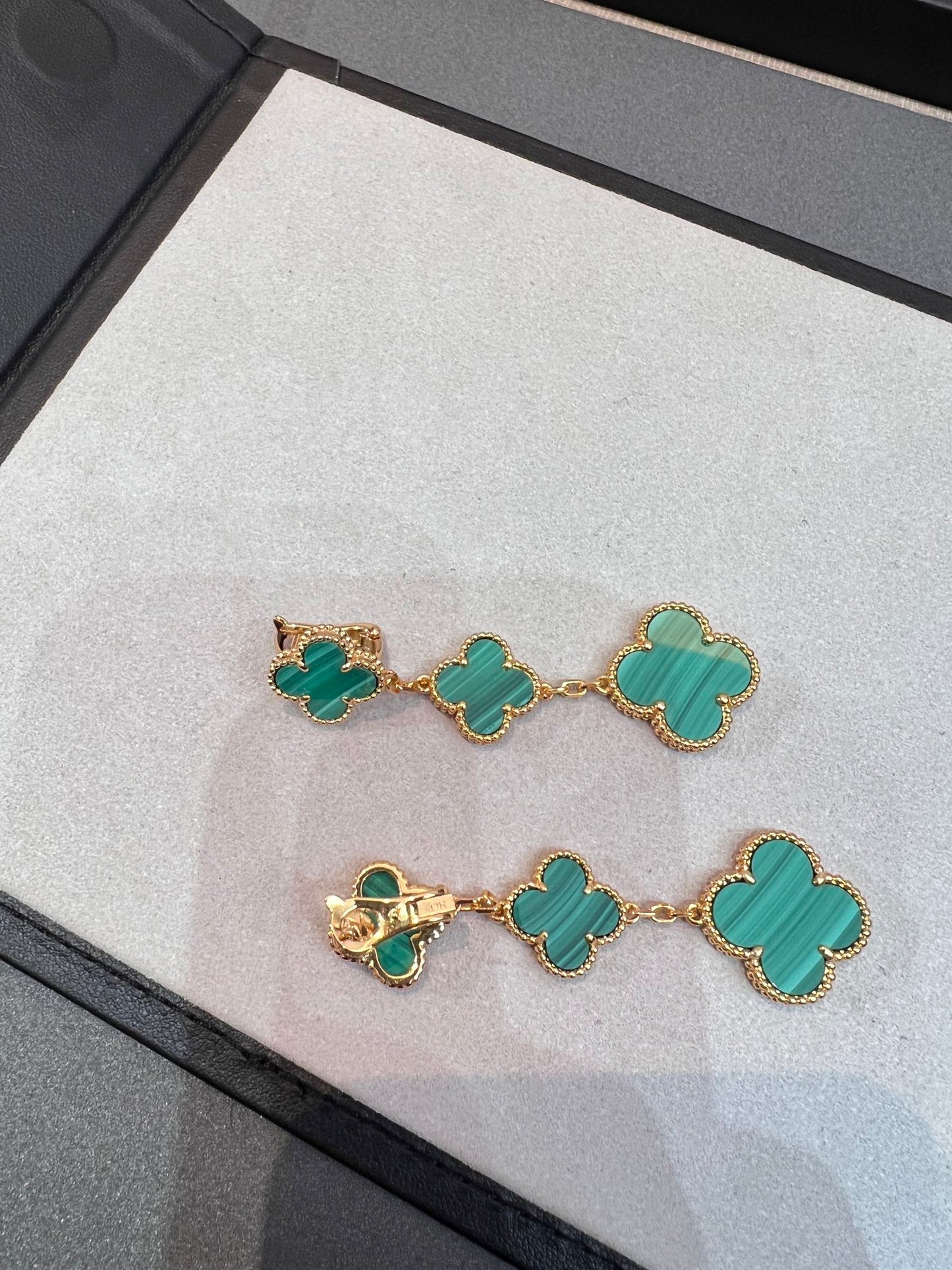 [Royal Top]CLOVER MALACHITE 3 MOTIFS GOLD