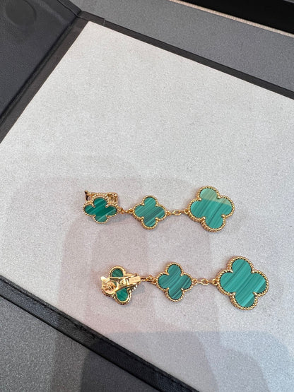 [Royal Top]CLOVER MALACHITE 3 MOTIFS GOLD