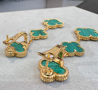 [Royal Top]CLOVER MALACHITE 3 MOTIFS GOLD