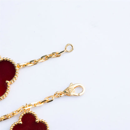 [Royal Top]CLOVER BRACELET 5 MOTIFS CARNELIAN TIGER EYE