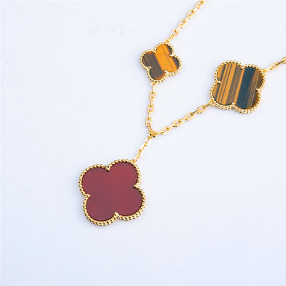 [Royal Top]CLOVER BRACELET 5 MOTIFS CARNELIAN TIGER EYE
