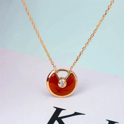 [Royal Top]AMULETTE GOLD CARNELIAN ONYX NECKLACE