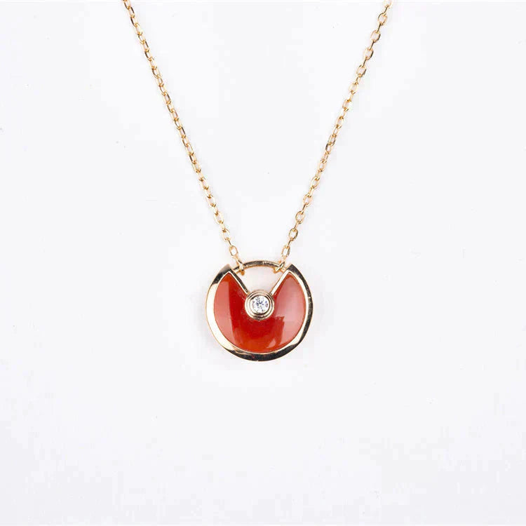[Royal Top]AMULETTE GOLD CARNELIAN ONYX NECKLACE