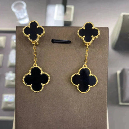 [Royal Top]CLOVER 2 MOTIFS  EARRINGS (MULTIPLE CHOICESC