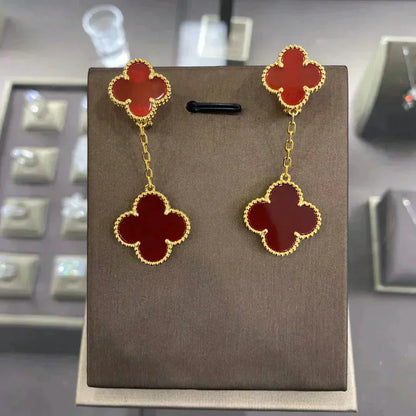 [Royal Top]CLOVER 2 MOTIFS  EARRINGS (MULTIPLE CHOICESC