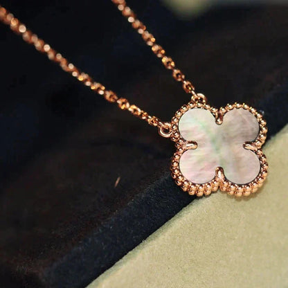 [Royal Top]CLOVER 15MM  GRAY MOTHER OF PEARL NECKLACE
