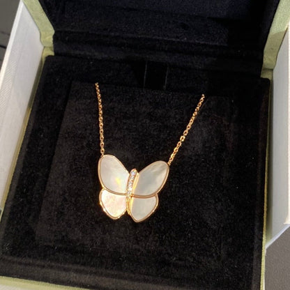 [Royal Top]BUTTERFLY GOLD MOP DIAMOND NECKLACE