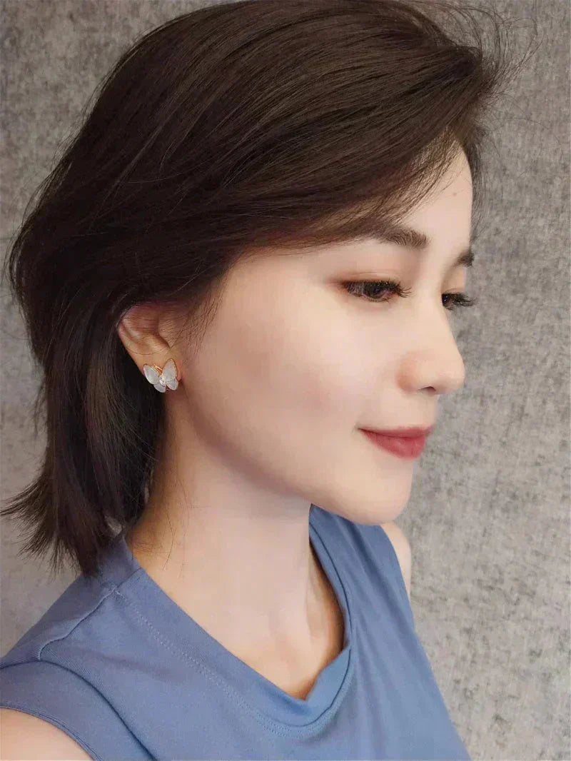[Royal Top]BUTTERFLY MOP DIAMOND EARRINGS