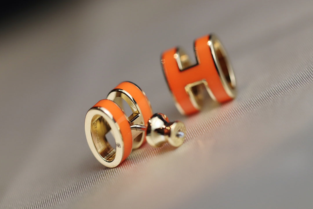 [Royal Top]MINI POP H EARRINGS ORANGE