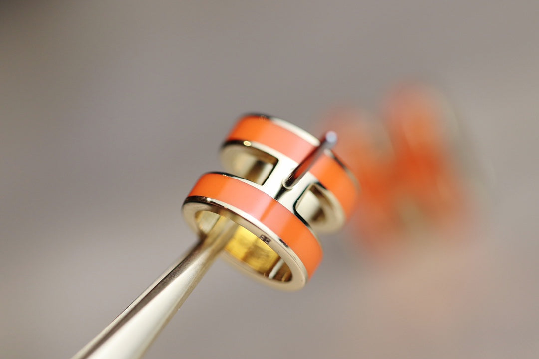 [Royal Top]MINI POP H EARRINGS ORANGE